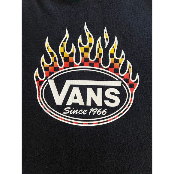 Vans Flame Checkerboard Hoodie Black Sweatshirt - XL - Picture 4 of 9